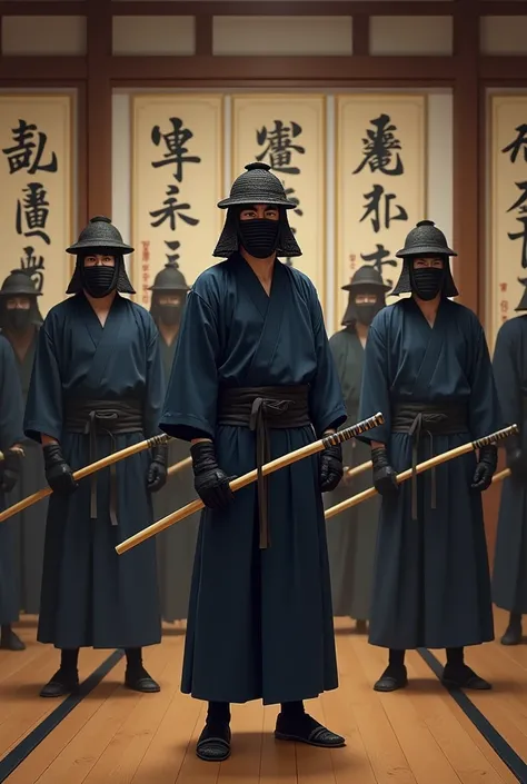 Boys in the kendo club