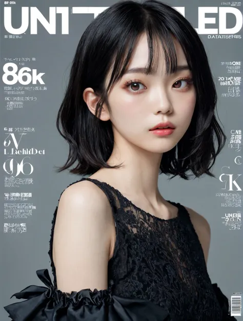 highres, 8k, RAW,natural skin,detailed skin,pale skin, japanese girl,solo,official art, unity 8k wallpaper, fashion magazine cover,datailed clothes,cute,droopy eyes,fashion model,gothic,classic,eyelash liner,lips,best quality,masterpiece,