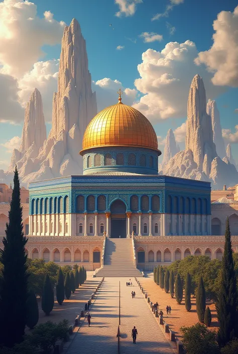 Al-Aqsa Mosque in a fantastic scene