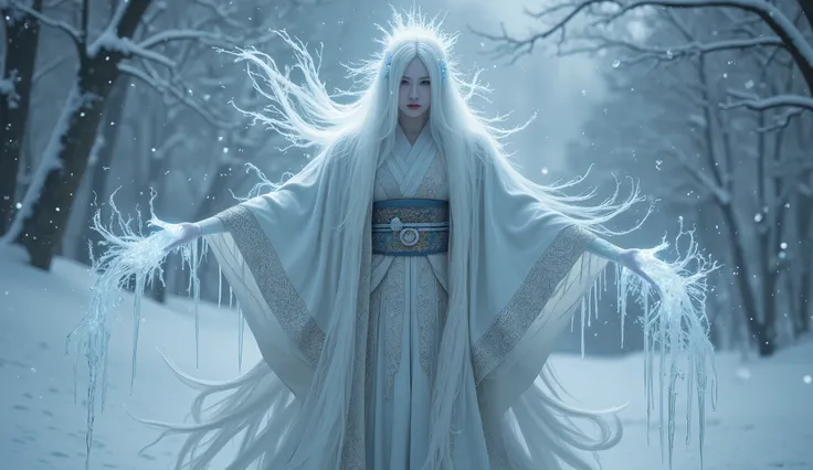 Yukijo is an ancient Japanese specter、It controls snow and ice、 kimono