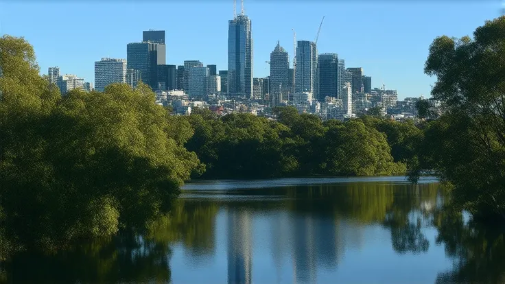 Create an image of a beautiful scenery in melbourne 