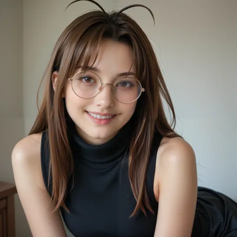 narunarusegawa, naru narusegawa, long hair, brown hair, antenna hair, realistic antenna hair, antenna hair looks like real hair, brown eyes, amazingly beautiful face, realistic japanese female face, light cosmetics, detailed face,
gothic girl outfit, black...