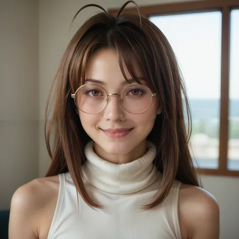 narunarusegawa, naru narusegawa, long hair, brown hair, antenna hair, realistic antenna hair, antenna hair looks like real hair, brown eyes, amazingly beautiful face, realistic japanese female face, light cosmetics, detailed face,
gothic girl outfit, black...
