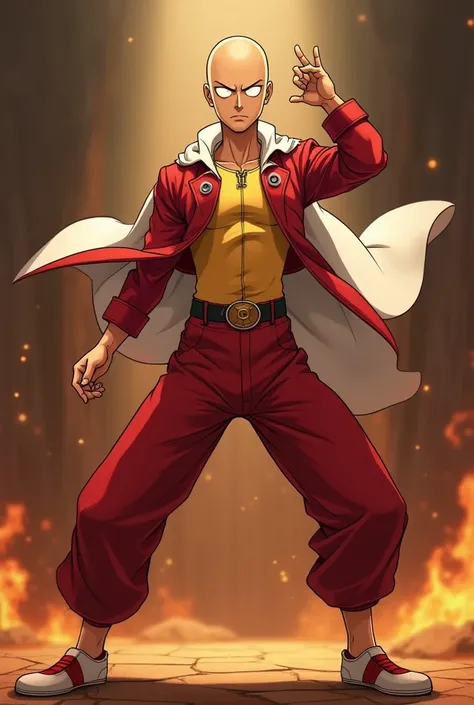 Generate a video of Saitama from One Punch Man dancing a Kendrick Lamar song for me
