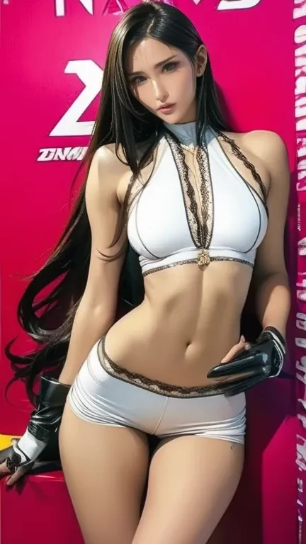  1 girl, Alone,  long hair, sexy   race queen ,,  micro lace shorts, 4 size chest ,  big boobs,  Sexy Body ,  contest,   race queen ,  sexy pose. Race Gloves, The Face of Italy,  tanned skin,  formula 1 art , thin and thin waist ,