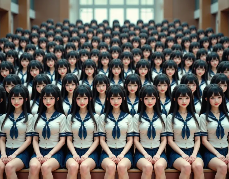 (Super beautiful japanese cosplay cloning girls), 
(Super Best masterpiece, 16k, RAW,  Max Image Quality,  Ultra High Resolution,  Very detailed and precise, super high image quality ), 
 I'm such a beautiful real Japanese super busty girl, A beautiful fem...