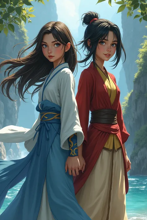 Generate katara and toph, and make them beautiful.