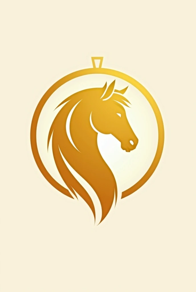 Make a yellow horse head logo for star stable online clubs with circle border and be elegante