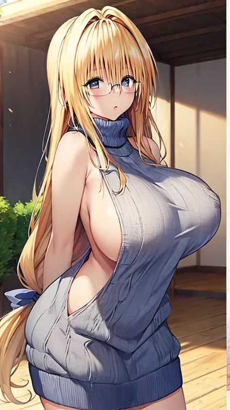  tiayu、 Gold、Glasses、 super huge boobs、 Virginity Killing Sweater 