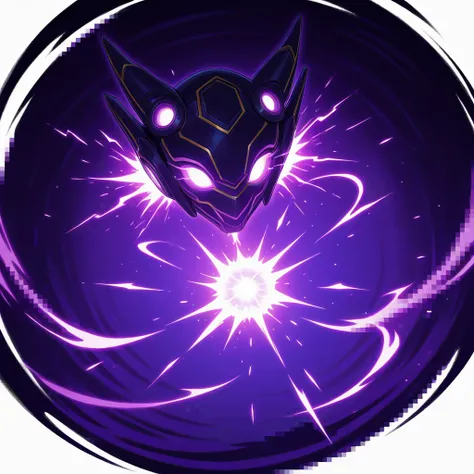 A highly detailed and vibrant skill icon in the style of Mobile Legends: Bang Bang. The icon is square with glowing, dynamic visual effects. It features a powerful energy blast in bright blue and purple, surrounded by electric sparks and swirling auras. Th...