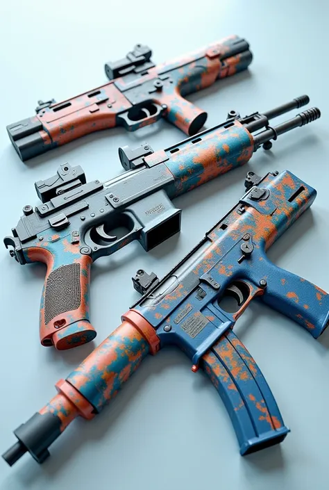 With painted firearms