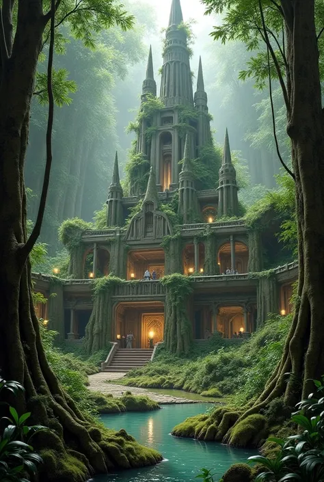 Create what a Jedi temple in Daboah would look like 