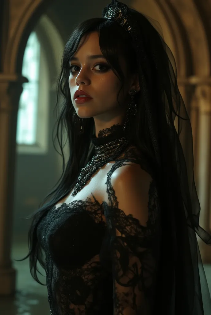 Stunningly gorgeous curvy gothic jenna ortega