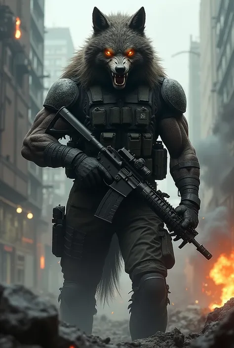 Call of Duty cover and have it be a werewolf soldier with weapons