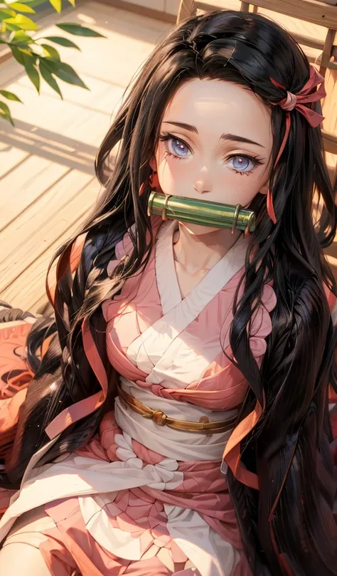 Animation style, detailed, Nezuko Kamado