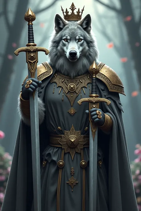 A wolf with swords and crowns that says promo 2025