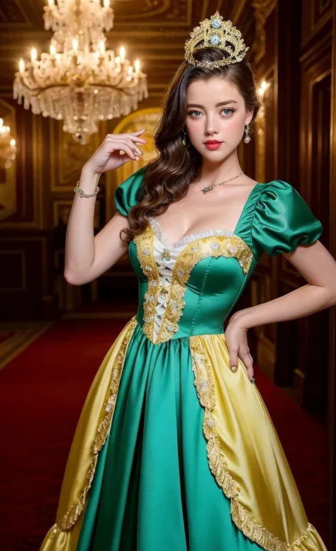  AMBER HEARD beautiful young woman of 29 years, Retro Antique Rococo Victorian Dresses Plus Size Graduation Party Dress Women's Color Block Masquerade Party Dance Party Venice Carnival Adults Dress