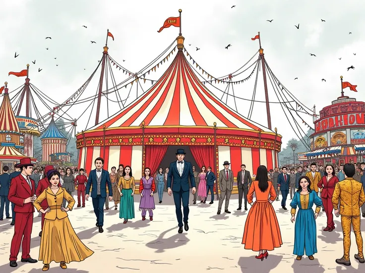 movie "the greatest showman" linedraw color, carpa circo barnum 