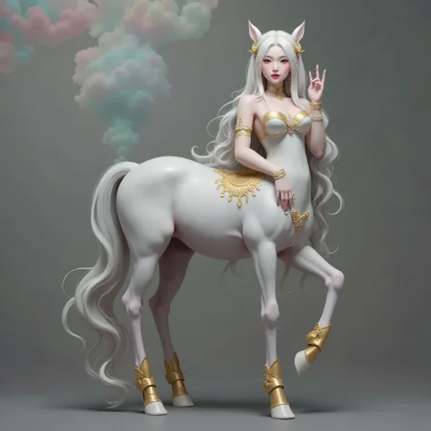  masterpiece,( best quality:1.3),半人horse女孩, Lola:半人horse女孩V1.0:0.6,(Icefield:1.3),(Head to body 1：9：1.3)Nine-head body， ancient mythical character Jiro God costume ，（cos Jiro God ）（Reference Jiao Enjun  &#39;  s Erlang Shen costume  ）（ gold-patterned knee ...