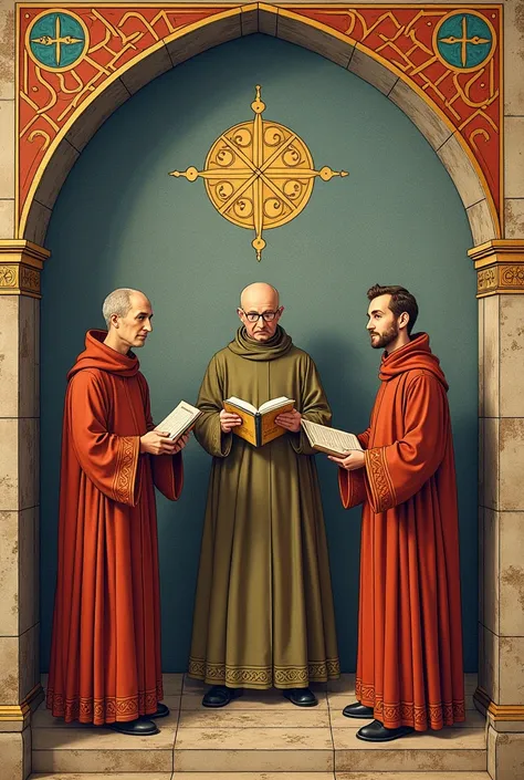  could you make me a cover of a music album for the monks' choir of the Benedictine Monastery of Calcat with the following characteristics:
-the cover is dedicated to songs from the Middle Ages 
The cover should be inspired by the pages of manuscripts or i...