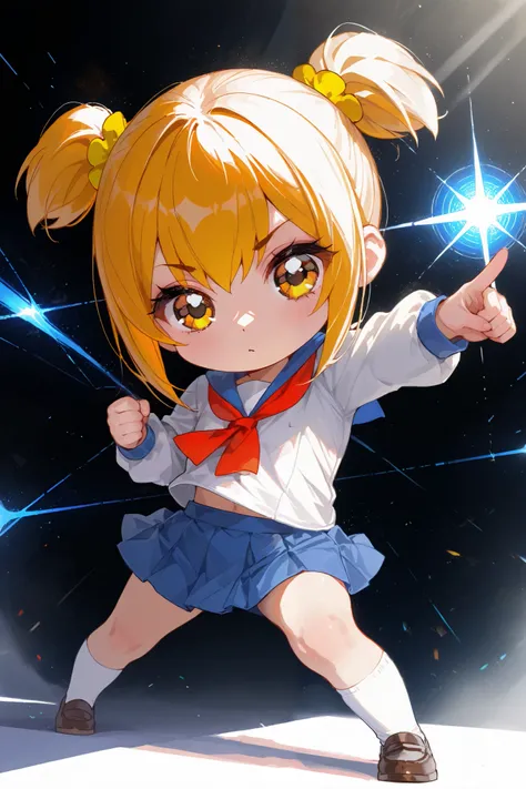 general,simplism anime illustration,chibi,1girl\(popuko\),
(dynamic pose:0.25) ,fullbody,eyelashes,SakimiStyle,748cmstyle,
detailed textures, digital painting, ultra-detailed, 8K, masterpiece, ray tracing, UHD, retina, masterpiece, accurate, anatomically c...