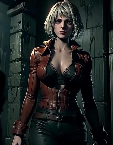 Ashley dressed as Leon from Resident Evil 4