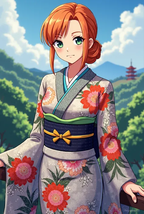 Nami from OnePiece in a Kimono Japanese Outfit