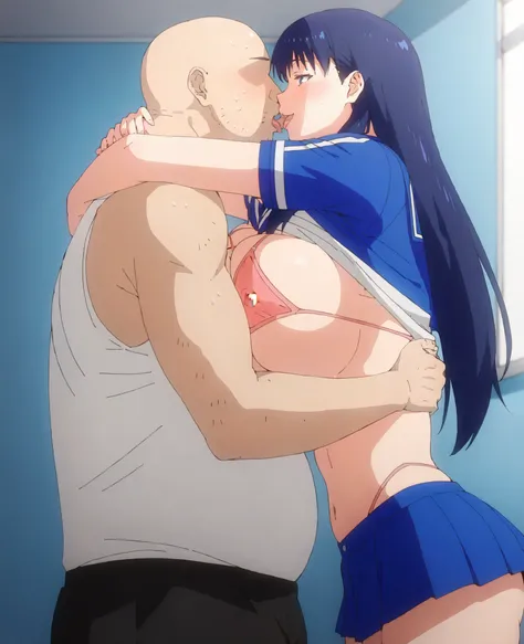 score_9, score_8_up , score_7_up ,source_anime,
Mako Naruka ,Alone,  1girl ,  blue eyes, Alone, blue hair,   long hair, 　Big Breasts　 big boobs　perfect chest blue sailor suit　 I can see my belly button 　 mini skirt　I'm wearing it properly　I'm wearing it co...