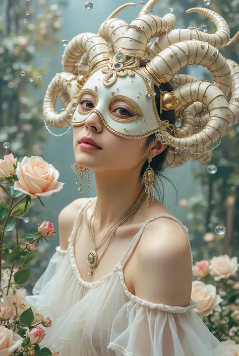 Another World, (masterpiece), (great), (Extremely fine), Wallpaper, viewer, Giger, flores, Baroque, octopus, Goddess, ULTRA DEFINED, ultra realistic, 3D model, transparent, Lovecraft, medusa, portrait, Gothic, grotesque, intricate biomechanical details, ce...