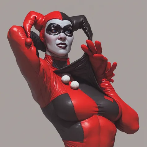 Harley Quinn red classic outfit,snap fuck