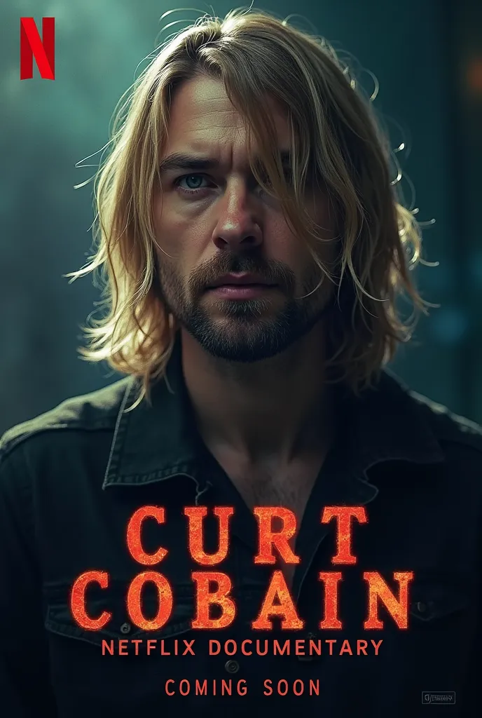 But to see again,  create a Netflix cover of Curt Cobain's nirvana that says Curt Cobain Netflix documentary coming soon, Like any premiere cover 