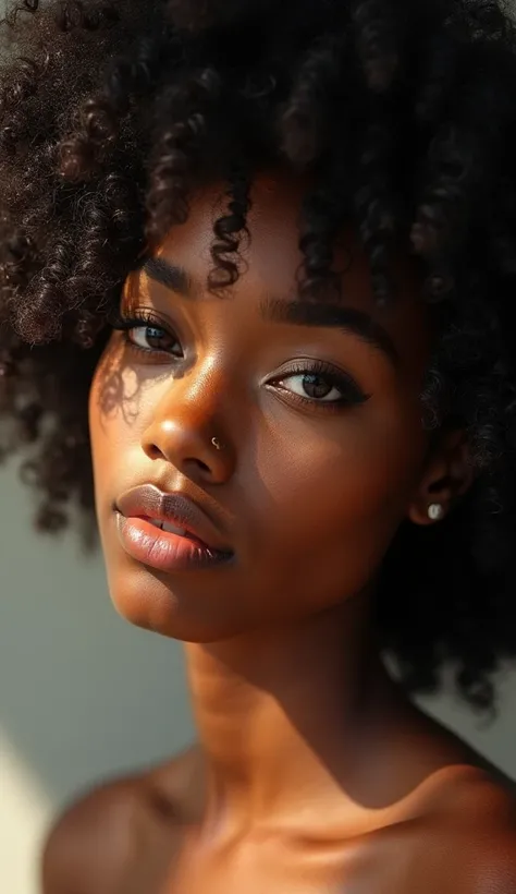 The image of a beautiful girl of African descent 