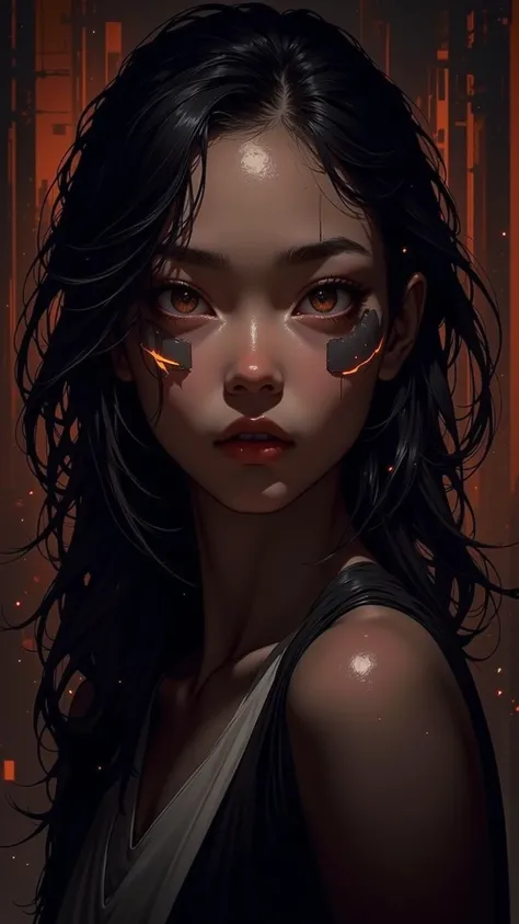  A modern retro painting ， inspired by Andrew Weiss and Nico Antilla， shows a mysterious atmosphere ， perfect figure，Beautiful Face ， fine detail，Super sharp focus ， super detailed， Light Dark Contrast Lighting 。