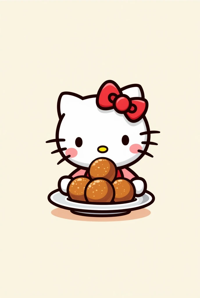 create me a hello kitty logo that holds graham balls. this is a logo for a business