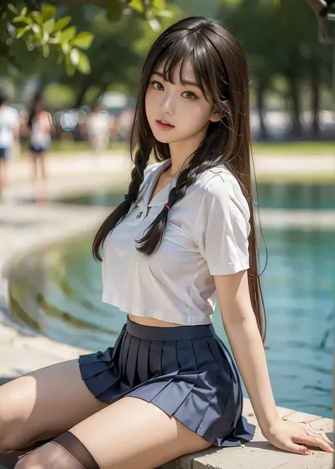  masterpiece,  1 beautiful girl,  delicate eyes ,  Uniform eye size, Purebred face_v1,  top quality in school, Ultra  high resolution, (Reality: 1.4),  Japanese, Korean, very beautiful, Beautiful skin, slim， very sexy , (超Reality), ( high resolution), ( 8,...