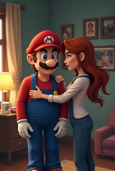 But, they discovered Mario was ill (Mario is the guy and the gir lis rosa