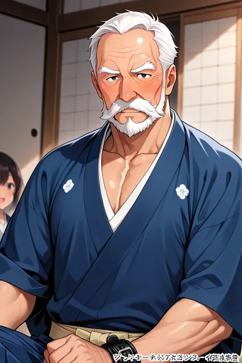 Handsome Japan old men, muscular, BDSM 