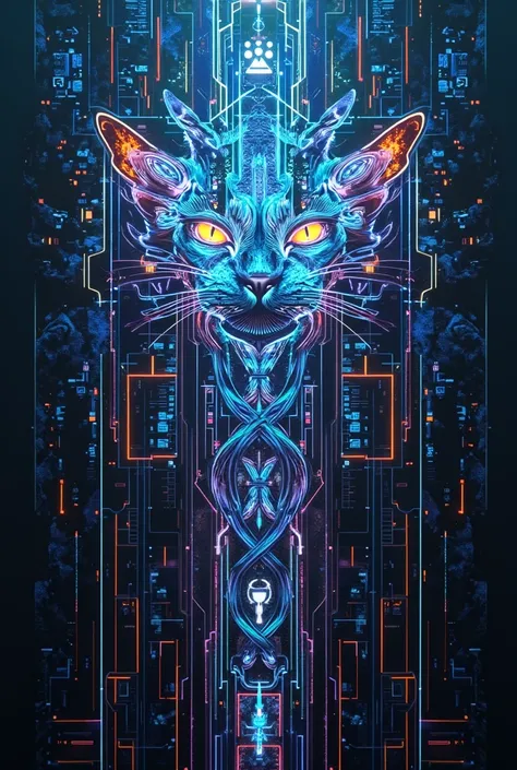 /imagine
Cyberpunk-infused mystical tapestry, glowing neon threads forming a complex knot, interwoven with digital glitches, cat paw prints, Veles' symbol, and fragmented code, representing a fusion of ancient mythology and technological chaos, inspired by...