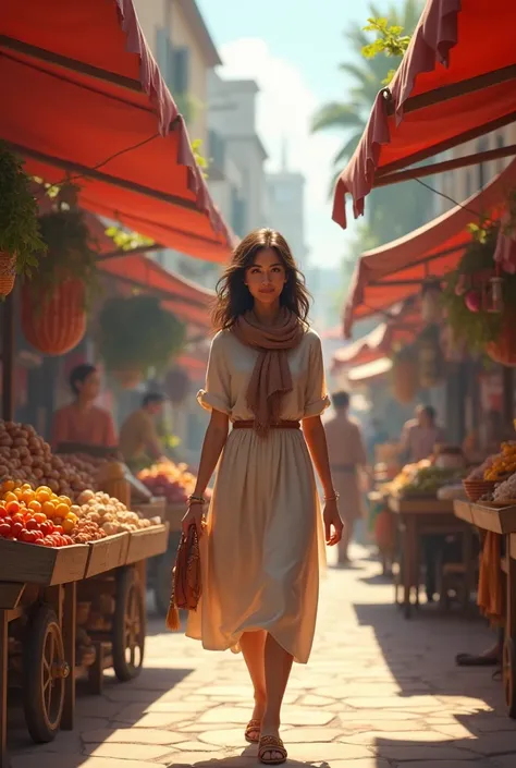 A woman shopping at the market