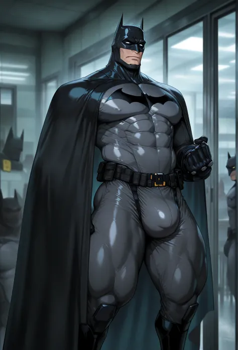 Batman,bulge,best quality, amazing quality,inside prison cafeteria,