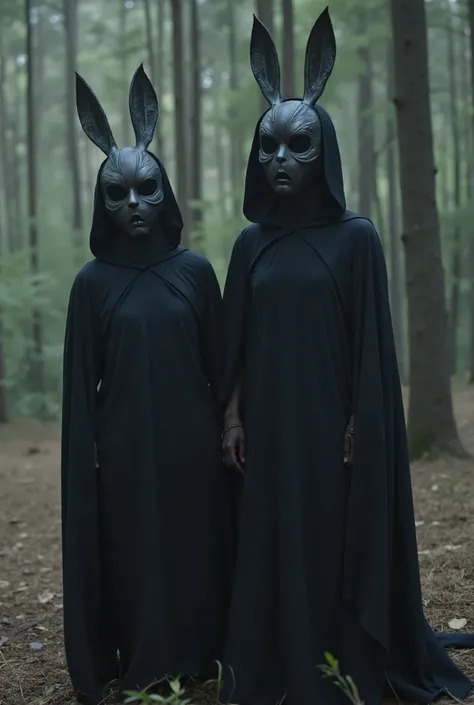  Sinister , weird,  Dark ,  milk, distortion, Granular,  movie particle ,  Victorian era , Cultists, Hooded, weird, forest, Rabbit Head Mask 