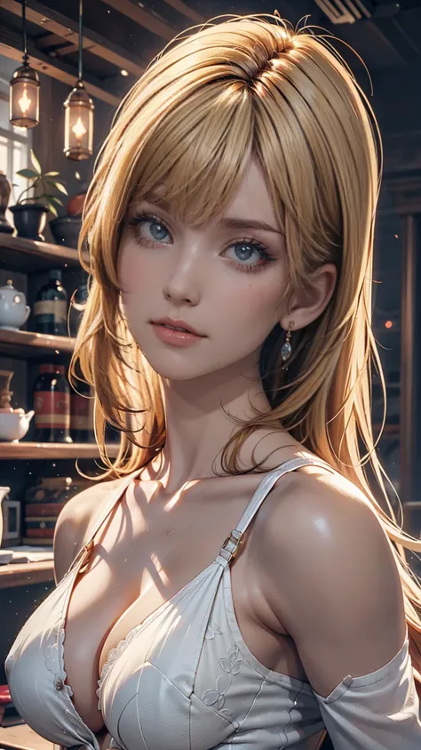  top quality,  masterpiece,  big boobs, ( big breasts),  detailed skin texture,  detailed fabric textures,  detailed face,  super detailed, 8k,  intricate detail on the edge of the garment,  1 girl, 30 years old,  High Contrast ,   high resolution eyes ,  ...