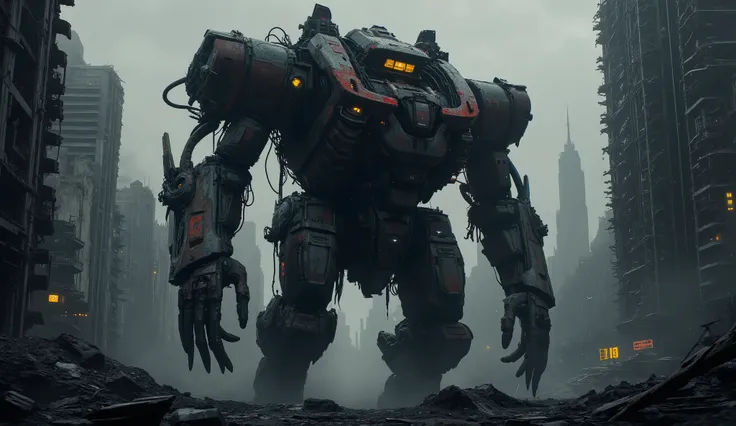 dystopian giant jaeger mecha robot apoclypse
