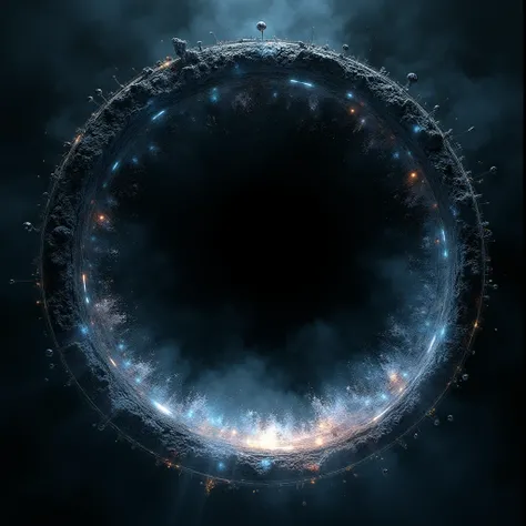 There will be a round circle like a black hole, a great effect will be created inside it, and everything will be transparent except for that round circle.An animation will always work within a circle.