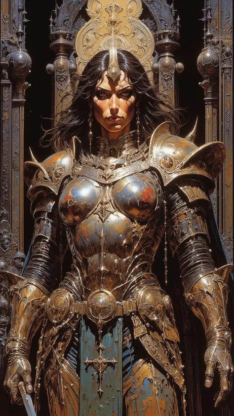 beauty，Female Knight，   sexy，charm，   gorgeous decoration  