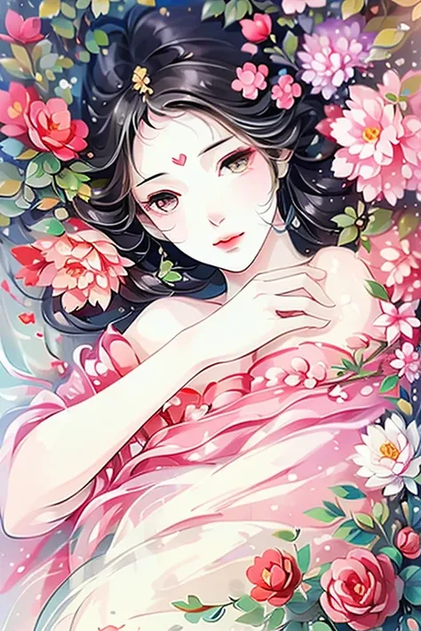 👧💋💋💖💖😊😊🌹   free drawing style full of peace and harmony 、Perfect face 、 smiles、 slit eyes、 perfect style 、 perfect art 、 high definition、