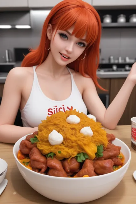 female monster of spicy fried chicken 