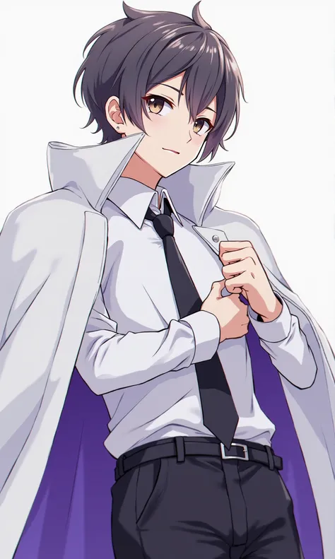 a close up of a person with a shirt on and a tie, hajime yatate, as an anime character, male anime character, tsukasa dokite, official character art, handsome anime pose, anime character, anime full body illustration, single character full body, best anime...