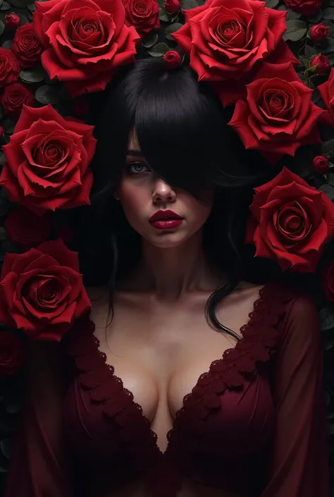 Icon of "Incognito Mood ", passionate,  red roses and that illustrates infidelity .  It is for the cover of a single to be released