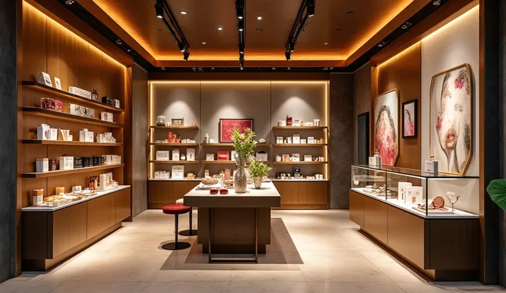  create a beauty and fashion store, com perfumes, creams,  Clothes and accessories . a very nice and small room.  image.